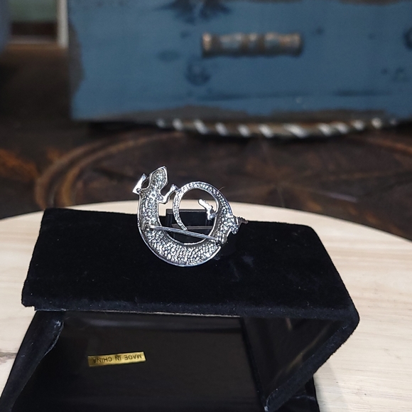 Southwest Sterling Iguana Pin - Picture 6 of 6